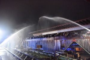 Feuerwehrprobe im Sägewerk Rombach